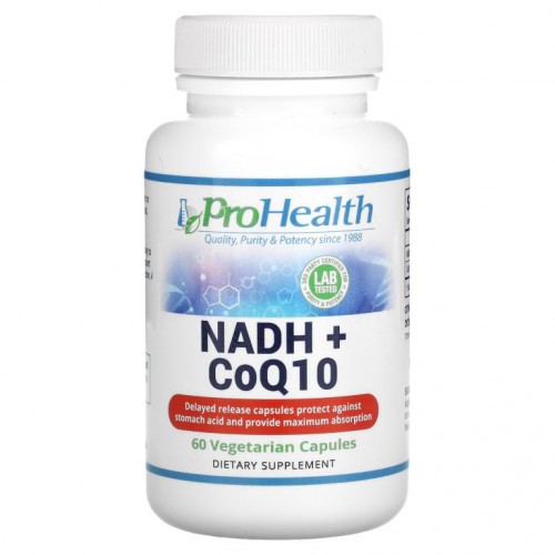 ProHealth Longevity, NADH + CoQ10, 베지 캡슐 60정