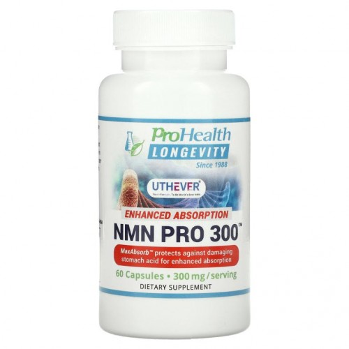 ProHealth Longevity, NMN Pro 300, 향상된 흡수율, 150mg, 캡슐 60정