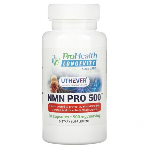 ProHealth Longevity, NMN Pro 500, 250mg, 캡슐 60정