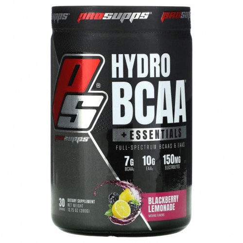 ProSupps, HydroBCAA + 에센셜스, 블랙베리 레모네이드, 390g(13.75oz)