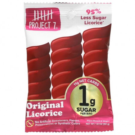 Project 7, Original Licorice, 1.8 oz (50 g)