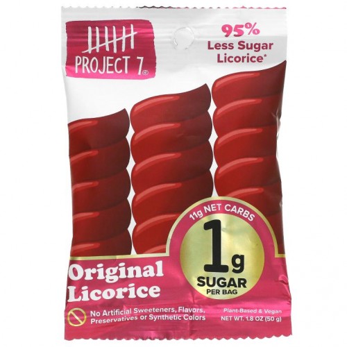 Project 7, Original Licorice, 1.8 oz (50 g)