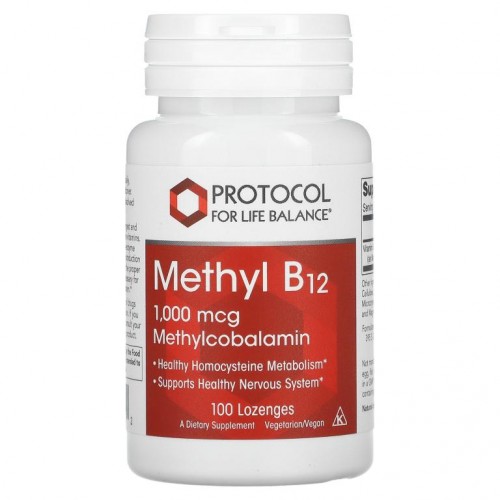 Protocol for Life Balance, 메틸 B12 1,000mcg, 100정