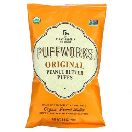 Puffworks, 피넛버터 퍼프, 오리지널, 99g(3.5oz)