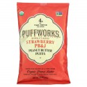 Puffworks, Peanut Butter Puffs, Strawberry PB&J, 3.5 oz (99 g)
