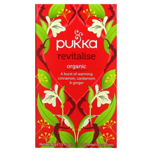 Pukka Herbs, 피부 재생, 유기농 시나몬, 카다멈, & 생강 티, 20 티 백, 1.41 oz (40 g)