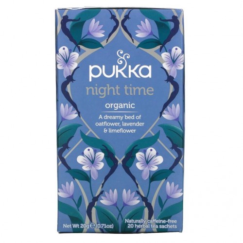 Pukka Herbs, 나이트 타임 차, 천연 카페인 무함유, 허브티 티백 20개, 20g(0.71oz)