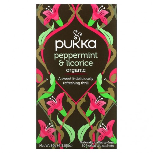 Pukka Herbs, 페퍼민트 & 감초 허브티, 무카페인, 티백 20 개, 1.05 oz (30 g)