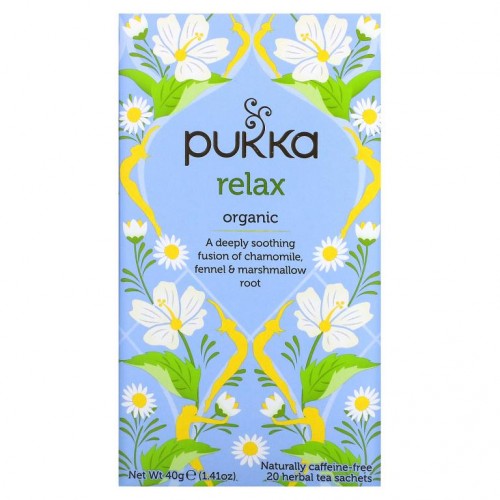 Pukka Herbs, 릴렉스, 카페인 프리, 20 허브 티 주머니, 1.41 oz (40 g)