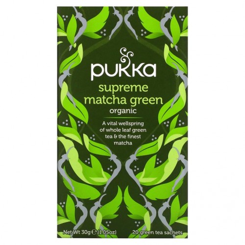 Pukka Herbs, 슈프림 말차 그린, 녹차티백 20개, 30g(1.05oz)