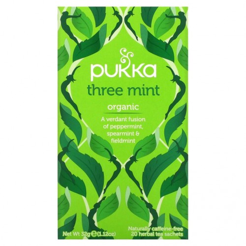 Pukka Herbs, 3가지 민트, 무카페인, 허브 티 20봉입, 32g(1.12oz)