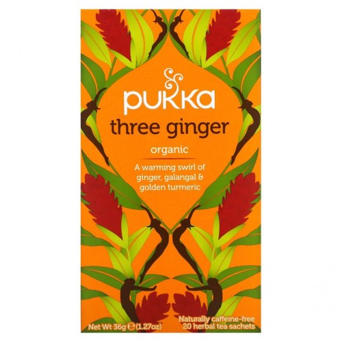Pukka Herbs, 생강 허브 티 3 개, 카페인 불포함, 20g 티백, 36g (1.27 oz)