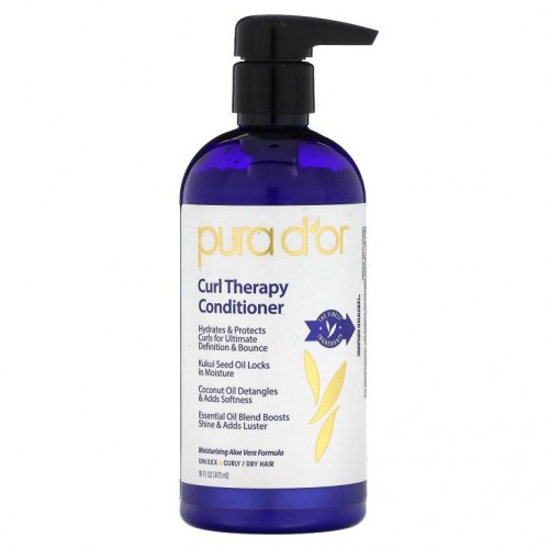 Pura D'or, 컬 테라피 컨디셔너, 473 ml(16 fl oz)