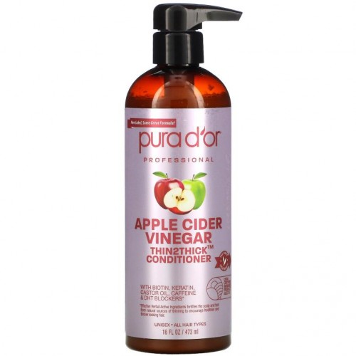 Pura D'or, 사과 식초 함유 Thin2Thick 컨디셔너, 473ml(16fl oz)