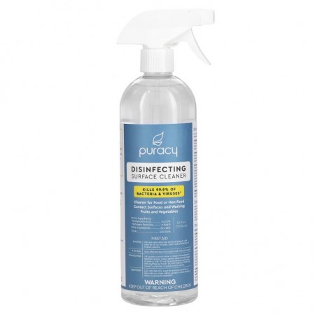Puracy, 표면 소독 클리너, 프리 & 클리어, 739ml(25fl oz)