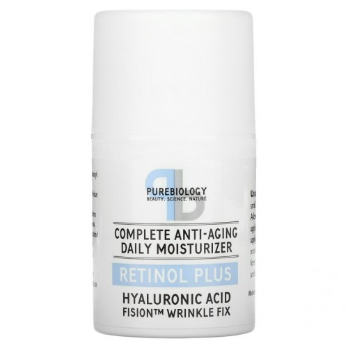 Pure Biology, 완벽한 안티에이징 데일리 모이스처라이저, 레티놀 플러스, 1.7fl oz