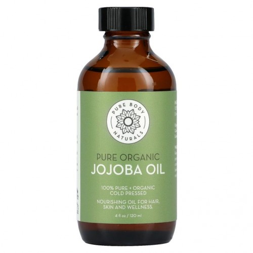 Pure Body Naturals, 순수 유기농 호호바 오일, 120ml(4fl oz)