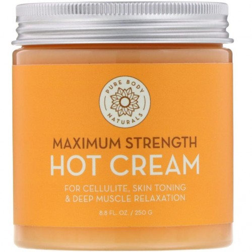 Pure Body Naturals, 맥시멈 스트렝스 핫 크림, 250g(8.8fl oz)