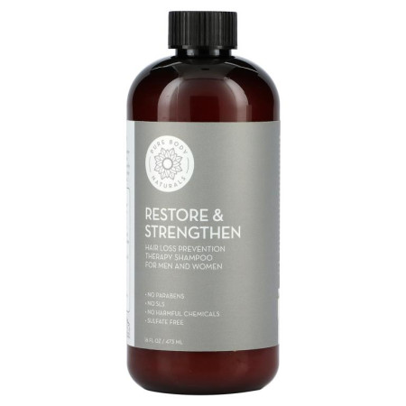 Pure Body Naturals, 리스토어 앤 스트렝슨 샴푸, 473ml(16fl oz)
