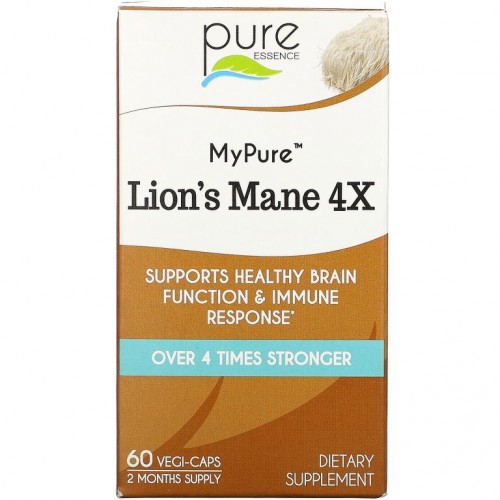 Pure Essence, MyPure, 노루궁뎅이버섯 4X, 베지 캡슐 60정