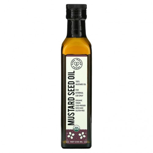 Pure Indian Foods, 오가닉 콜드 프레스드 버진 머스타드 시드 오일, 250ml