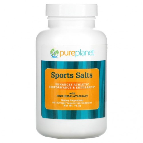 Pure Planet, 스포츠 소금, 1,000mg, 베지 캡슐 90정