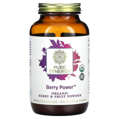 Pure Synergy, 유기농 베리 & 과일 분말, 베리 분말, 150g(5.3oz)
