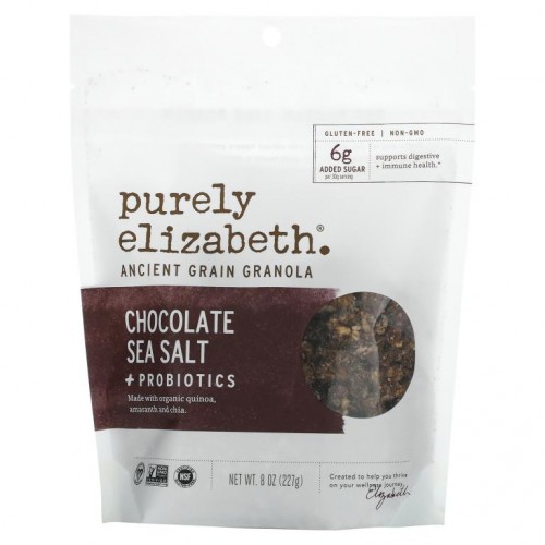 Purely Elizabeth, 고대 곡물 그래놀라. 초콜릿, 천일염 및 프로바이오틱 함유, 227g(8oz)