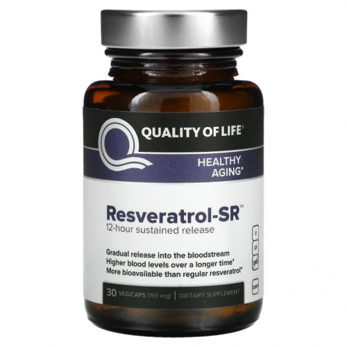 Quality of Life Labs, 레스베라트롤-SR, 150 mg, 30 베지캡
