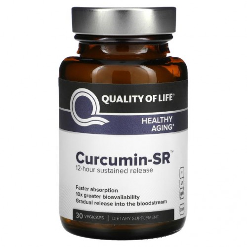 Quality of Life Labs, 커큐민-SR, 30 채초 캡슐