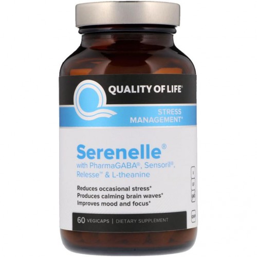 Quality of Life Labs, 세레넬레, 스트레스 관리, 식물성 캡슐 60정