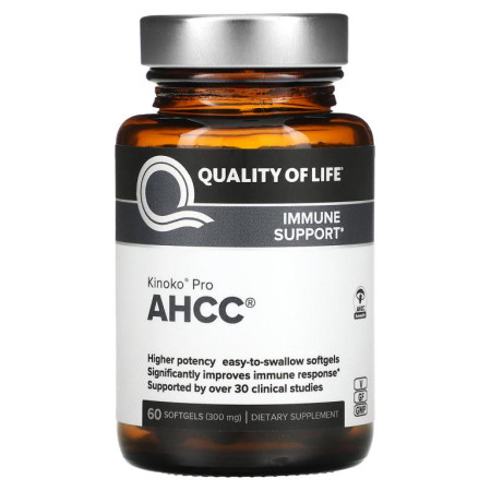 Quality of Life Labs, AHCC RX, 300mg, 소프트젤 60정