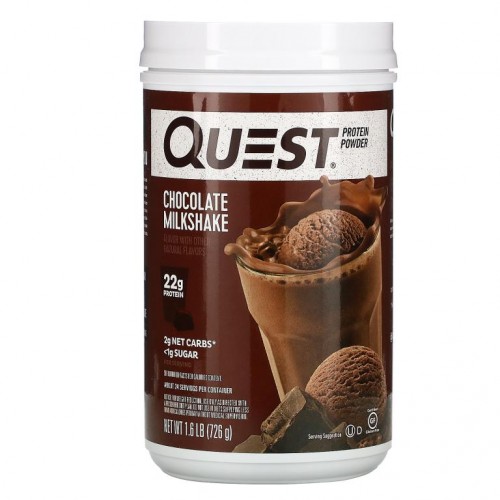 Quest Nutrition, 프로틴 파우더, 초콜릿 밀크셰이크, 726g(1.6lb)