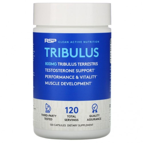 RSP Nutrition, 트리뷸러스, 테스토스테론 지원, 800mg, 캡슐 120정