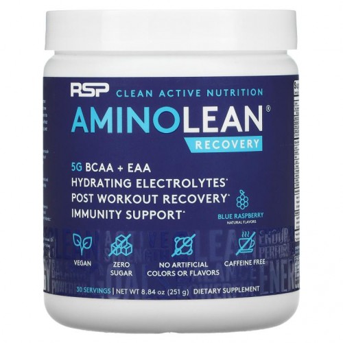 RSP Nutrition, AminoLean, Recovery, 블루 라즈베리, 251g(8.84oz)
