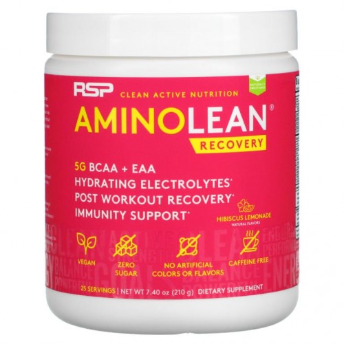 RSP Nutrition, AminoLean Recovery, 히비스커스 레모네이드, 210g(7.40oz)