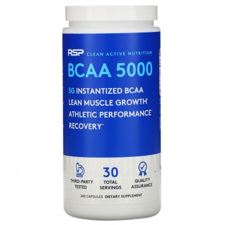 RSP Nutrition, BCAA 5000, 캡슐 240정