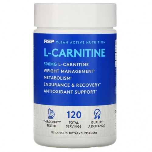 RSP Nutrition, L-카르니틴, 체중 관리, 500mg, 캡슐 120정