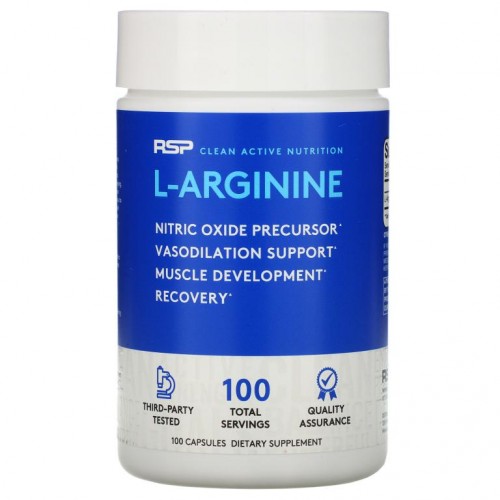 RSP Nutrition, L-알지닌, 산화질소 전구체, 750mg, 캡슐 100정