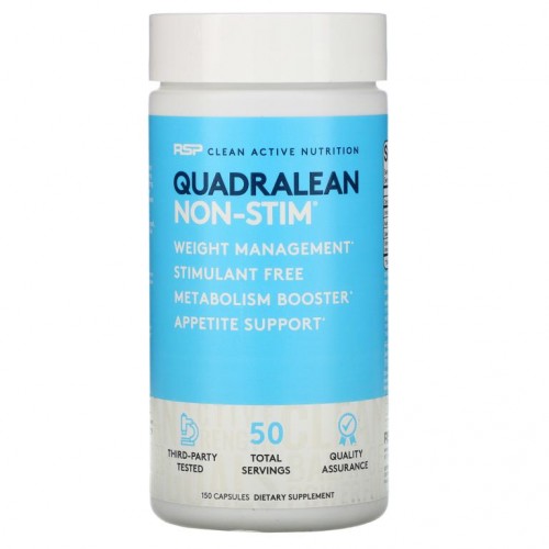 RSP Nutrition, QuadraLean 논스팀, 지방 연소제, 캡슐 150정