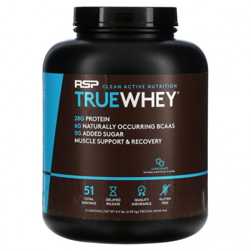 RSP Nutrition, TrueWhey, 초콜릿, 2.09kg(4.6lb)