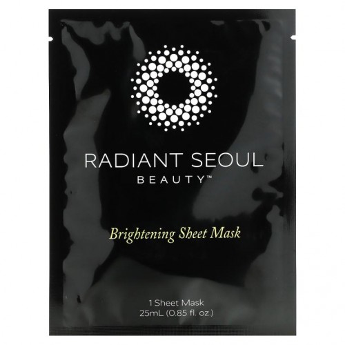 Radiant Seoul, 브라이트닝 뷰티 시트 마스크, 시트 마스크 1장, 25ml(0.85oz)