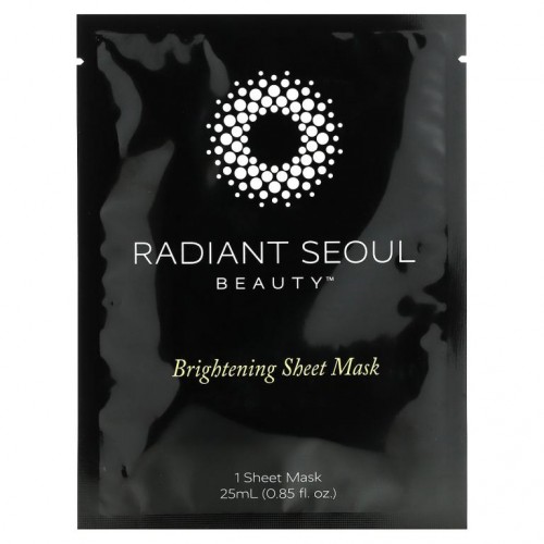 Radiant Seoul, 브라이트닝 뷰티 시트 마스크, 시트 마스크 1장, 25ml(0.85oz)