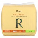 Rael, 유기농 순면 커버 팬티 라이너, 롱, 18개입