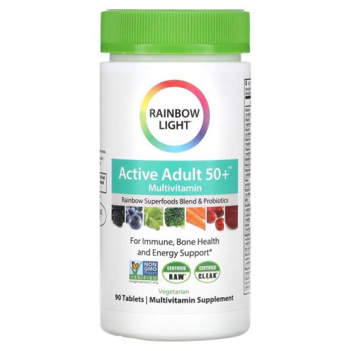 Rainbow Light, 액티브 어덜트 50+, 90정