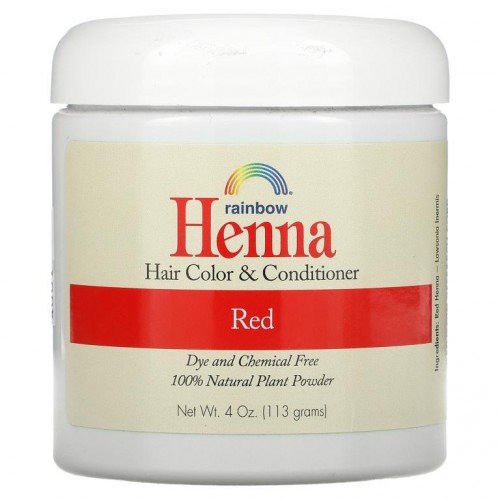 Rainbow Research, Henna, 헤어 컬러와 컨디셔너, 레드, 4 oz (113 g)
