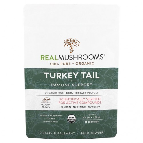 Real Mushrooms, 구름버섯, 유기농 버섯 추출물 분말, 45g(1.59oz)