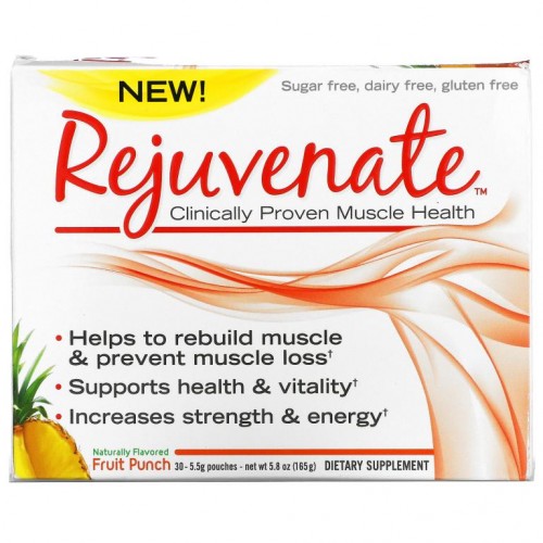 Rejuvenate, Clinically Proven Muscle Health, Fruit Punch, 30 Pouches, 0.19 oz (5.5 g) Each