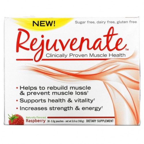Rejuvenate, Clinically Proven Muscle Health, Raspberry, 30 Pouches, 0.19 oz (5.5 g) Each