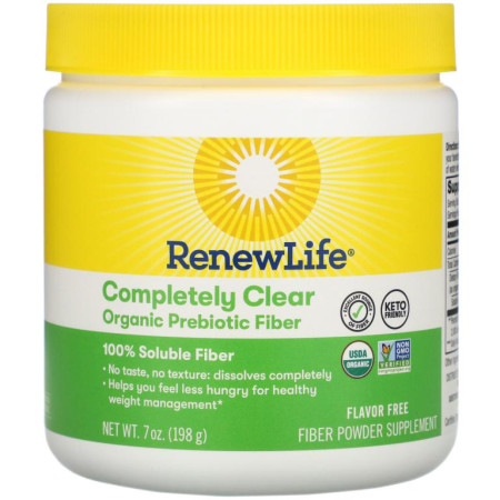 Renew Life, Completely Clear 유기농 프리바이오틱 식이섬유, 198g(7oz)